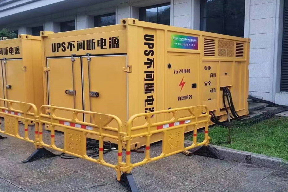揭西发电机租赁施工现场